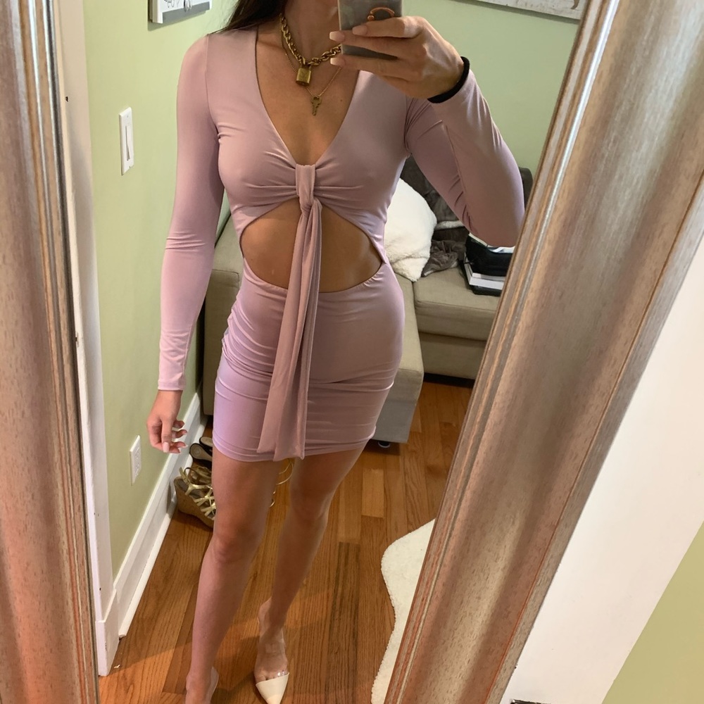 Lilac cut out dress Mendocino